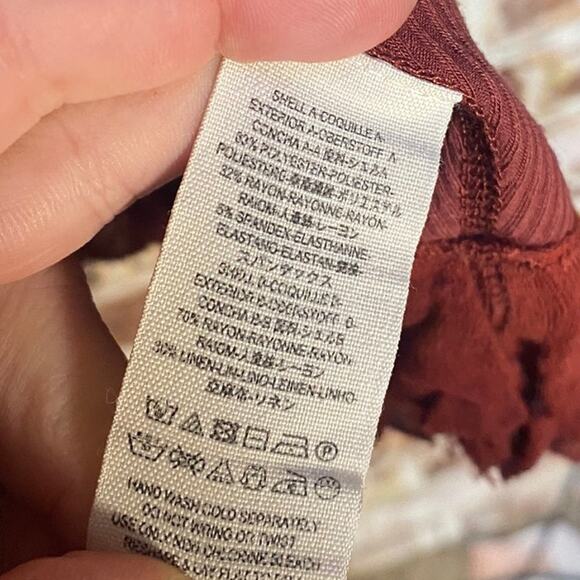 Free People We the Free Oversized Flowing Layered Hem Long Sleeve Thermal Blouse - Picture 6 of 7